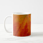 Red Maple Leaf Abstract Autumn Nature Photography Coffee Mug
