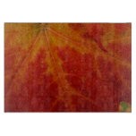 Red Maple Leaf Abstract Autumn Nature Photography Cutting Board