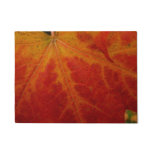Red Maple Leaf Abstract Autumn Nature Photography Doormat