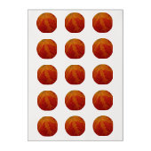 Red Maple Leaf Abstract Autumn Nature Photography Edible Frosting Rounds (Sheet)