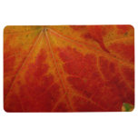 Red Maple Leaf Abstract Autumn Nature Photography Floor Mat