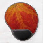 Red Maple Leaf Abstract Autumn Nature Photography Gel Mouse Pad
