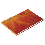 Red Maple Leaf Abstract Autumn Nature Photography Guest Book