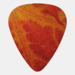 Red Maple Leaf Abstract Autumn Nature Photography Guitar Pick