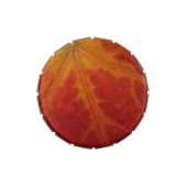 Red Maple Leaf Abstract Autumn Nature Photography Jelly Belly Candy Tin (Top)