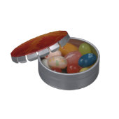 Red Maple Leaf Abstract Autumn Nature Photography Jelly Belly Candy Tin (Opened)