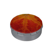 Red Maple Leaf Abstract Autumn Nature Photography Jelly Belly Candy Tin (Side)