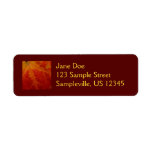 Red Maple Leaf Abstract Autumn Nature Photography Label