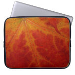 Red Maple Leaf Abstract Autumn Nature Photography Laptop Sleeve