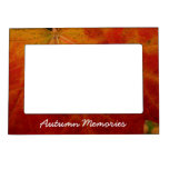 Red Maple Leaf Abstract Autumn Nature Photography Magnetic Frame