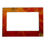 Red Maple Leaf Abstract Autumn Nature Photography Magnetic Photo Frame