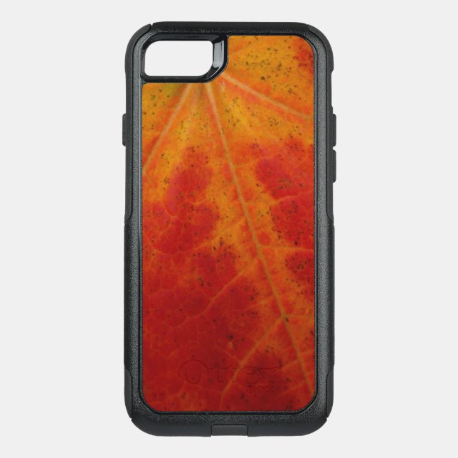 Red Maple Leaf Abstract Autumn Nature Photography Otterbox iPhone Case (Back)