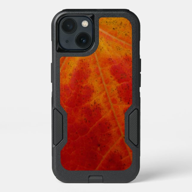 Red Maple Leaf Abstract Autumn Nature Photography Otterbox iPhone Case (Back)
