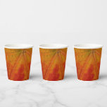 Red Maple Leaf Abstract Autumn Nature Photography Paper Cups