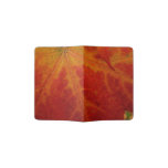 Red Maple Leaf Abstract Autumn Nature Photography Passport Holder