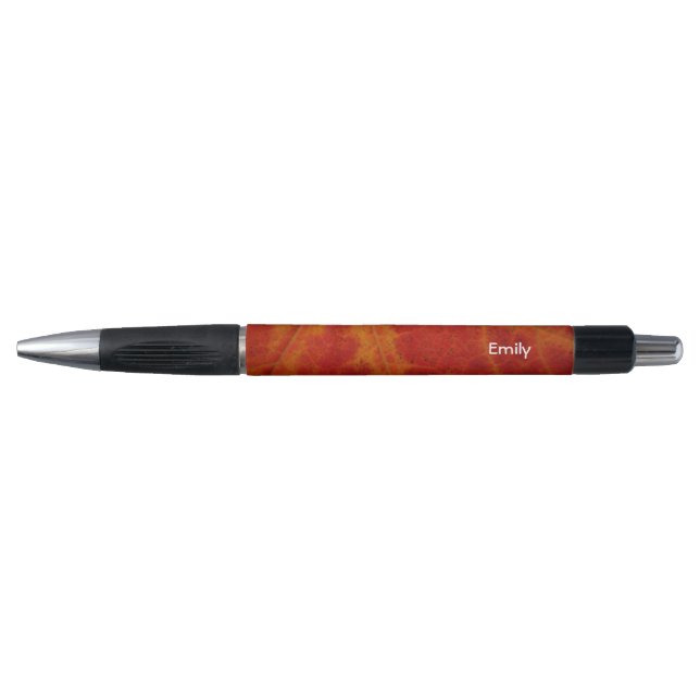 Red Maple Leaf Abstract Autumn Nature Photography Pen (Front)