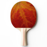 Red Maple Leaf Abstract Autumn Nature Photography Ping-Pong Paddle