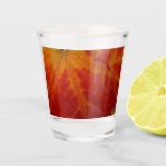 Red Maple Leaf Abstract Autumn Nature Photography Shot Glass