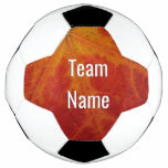 Red Maple Leaf Abstract Autumn Nature Photography Soccer Ball
