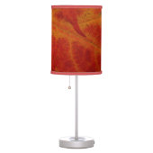 Red Maple Leaf Abstract Autumn Nature Photography Table Lamp (Right)