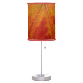 Red Maple Leaf Abstract Autumn Nature Photography Table Lamp (Left)