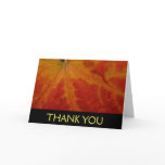 Red Maple Leaf Abstract Autumn Nature Photography Thank You Card
