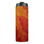 Red Maple Leaf Abstract Autumn Nature Photography Thermal Tumbler