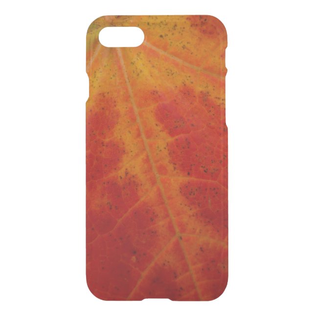 Red Maple Leaf Abstract Autumn Nature Photography Uncommon iPhone Case (Back)