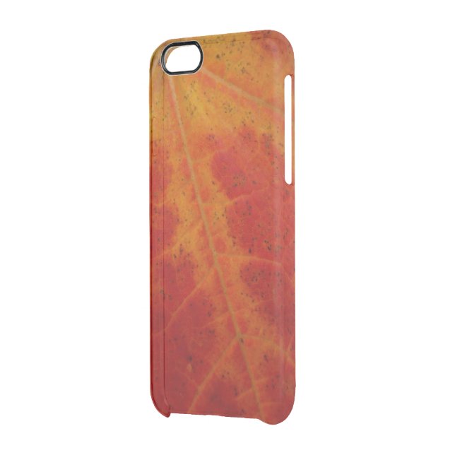 Red Maple Leaf Abstract Autumn Nature Photography Uncommon iPhone Case (Back Left)