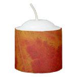 Red Maple Leaf Abstract Autumn Nature Photography Votive Candle