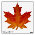 Red Maple Leaf Abstract Autumn Nature Photography Wall Sticker