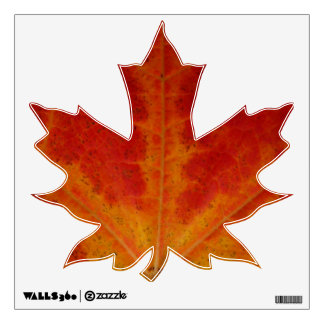 Red Maple Leaf Abstract Autumn Nature Photography Wall Sticker