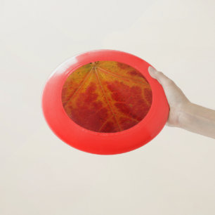 Red Maple Leaf Abstract Autumn Nature Photography Wham-O Frisbee