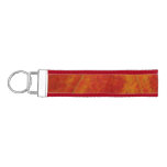 Red Maple Leaf Abstract Autumn Nature Photography Wrist Keychain