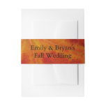 Red Maple Leaf Abstract Autumn Wedding Invitation Belly Band