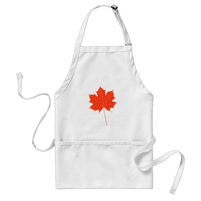 Red maple leaf adult apron (Front)