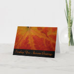 Red Maple Leaf Autumn Greetings Card