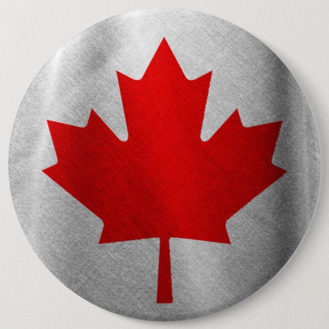 Red Maple Leaf  Button (Front)