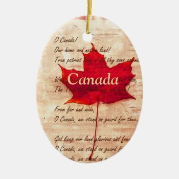Red Maple Leaf  -  Canada Ceramic Ornament by hutsul at Zazzle