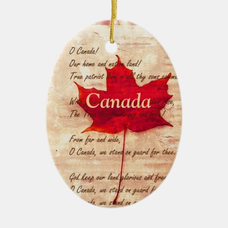 Red Maple Leaf  -  Canada Ceramic Ornament