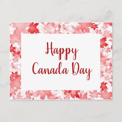 Red Maple Leaf Canada Happy Canada Day Postcard