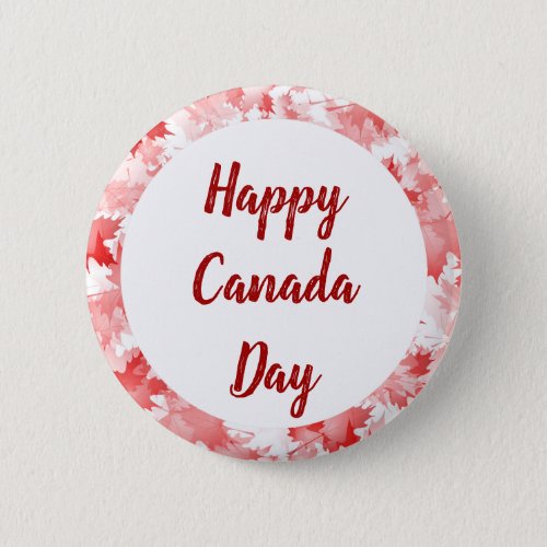 Red Maple Leaf Canada Symbol Emblem Flag Logo Button