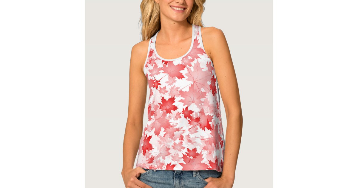 Red Maple Leaf Canada Symbol Emblem Flag Logo Tank Top Zazzle Com