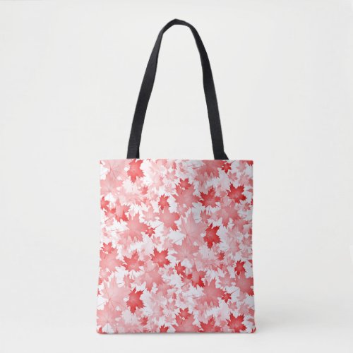 Red Maple Leaf Canada Symbol Emblem Flag Logo Tote Bag