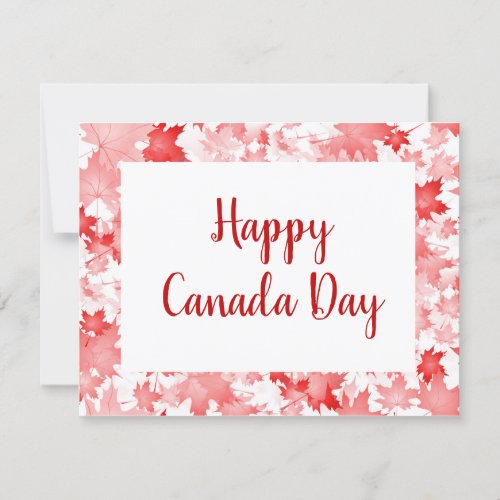 Red Maple Leaf Canada Symbol Happy Canada Day Card