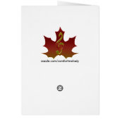 Red Maple Leaf in Fall Color Harmony Cards (Back)