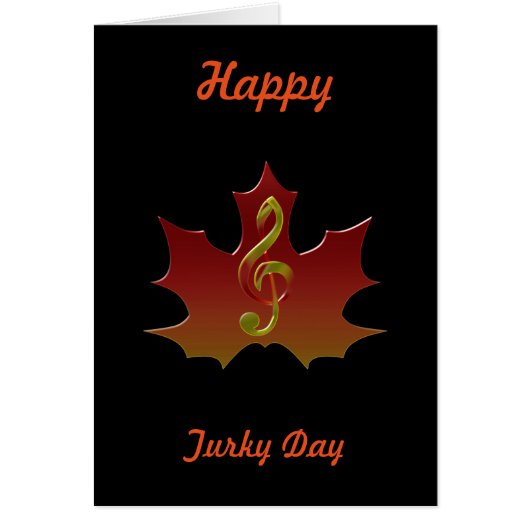 Red Maple Leaf in Fall Color Harmony Cards (Front)