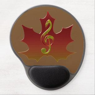 Red Maple Leaf in Fall Color Harmony Gel Mouse Pad