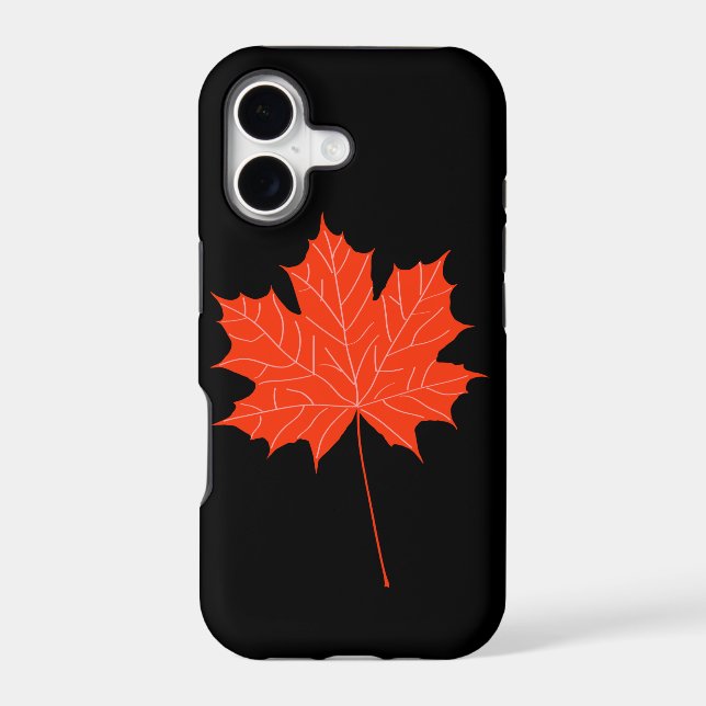 Red maple leaf iphone case (Back)