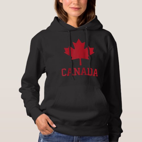 Red Maple Leaf Love Flag Canada Daypng Hoodie